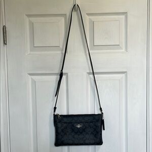 Coach Black Textured Crossbody Bag